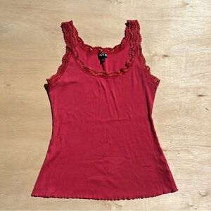 Pink orange APT. 9 Size medium lace tank top casual fitted full length